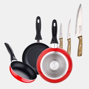 Set de frigideiras San Ignacio de 3 peças + Set de facas