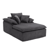 Sofá reclinável 46 cm - design interior, sem estrutura, braços largos, cinzento
