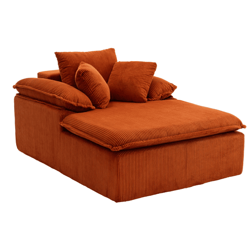 Sofá reclinável 46 cm - design interior, sem estrutura, braços largos, sem instalação - Laranja