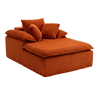 Sofá reclinável 46 cm - design interior, sem estrutura, braços largos, sem instalação - Laranja
