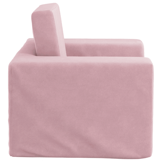 Sofá-cama infantil de pelúcia rosa Sofá-cama infantil de pelúcia rosa