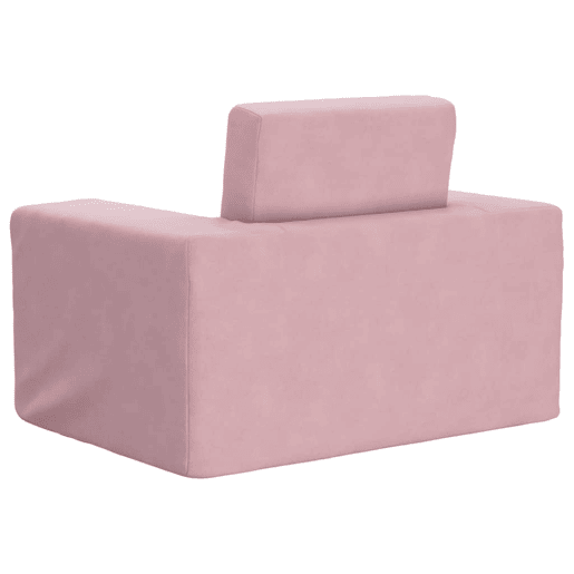 Sofá-cama infantil de pelúcia rosa Sofá-cama infantil de pelúcia rosa