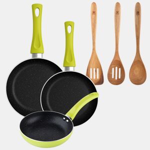 Set de frigideiras San Ignacio de 3 peças + Set de utensílios