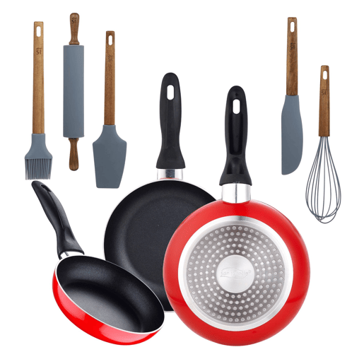 Set de frigideiras San Ignacio com 3 peças + Set de utensílios