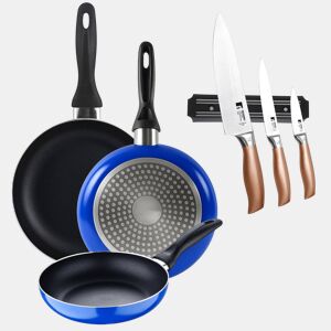 Set de frigideiras San Ignacio de 3 peças + Set de facas