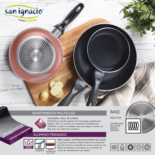 Set de frigideiras San Ignacio com 3 peças + Set de utensílios Set de frigideiras San Ignacio com 3 peças + Set de utensílios