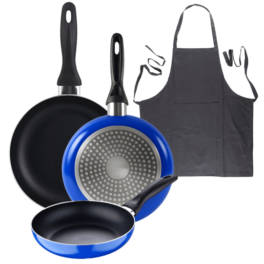 Set de frigideiras San Ignacio de 3 peças + avental