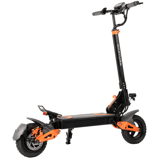 Trotinete Elétrica MAXTURN X1 - 1000W 48V15.6Ah 10'' Pneus Tubeless Scooter Elétrica Estrutura Alumínio - Preto