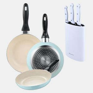 Set de frigideiras San Ignacio de 3 peças + Set de facas