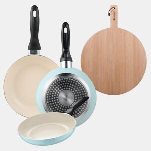 Set de frigideiras San Ignacio de 3 peças + tábua de corte