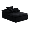 Sofá reclinável 46 cm - design interior, sem estrutura, confortável para leitura, braços largos - Preto