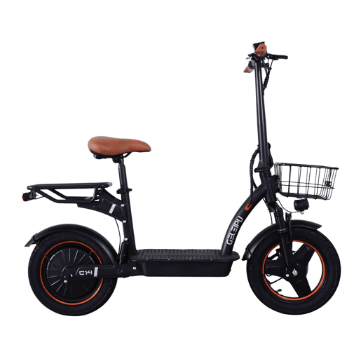 Trotinete Elétrica GELEIPU C14 - 500W 48V17.5Ah 14'' Com Travão De Disco Mecânico E Estrutura De Ferro - Preta