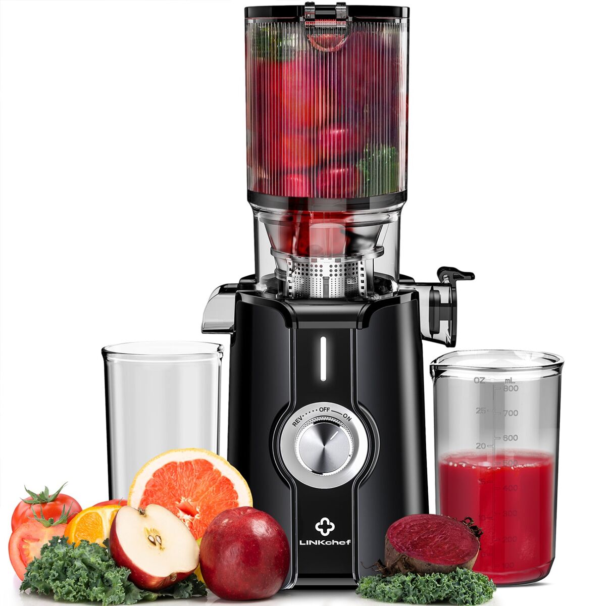 LINKChef SJ-051-EU-BL Lento Exprimidor - Certificato CE 200W Potencia