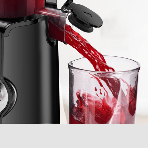 LINKChef SJ-051-EU-BL Espremedor de sumor lento - Certificação CE 200W Potência 1.2L Grande capacidade Duas bandejas alimentação Fácil limpar - Preto