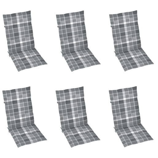 Cadeiras de jardim - Cadeiras de exterior dobráveis c almofadões 6 pcs acácia maciça