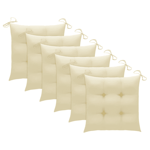 Cadeiras de jantar p jardim - Cadeiras de exterior 6 pcs c almofadões acácia maciça