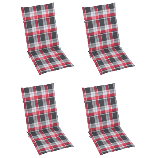Cadeiras jardim - Cadeiras exterior reclináveis c almofadões 4 pcs acácia maciça