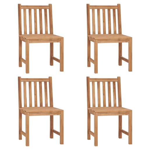 Cadeiras de jardim - Cadeiras de exterior c almofadões 4 pcs madeira de teca maciça
