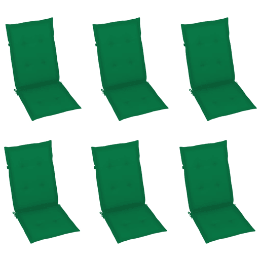 Cadeiras de jardim - Cadeiras de exterior dobráveis c almofadões 6 pcs acácia maciça