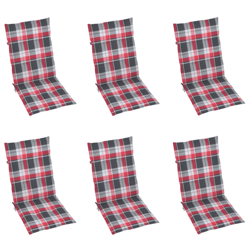 Cadeiras de jardim - Cadeiras de exterior dobráveis c almofadões 6 pcs acácia maciça