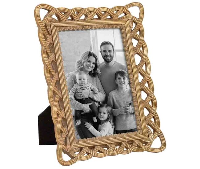 Porta fotos 10x15 dorado 15,6x2,5x20,4h cm