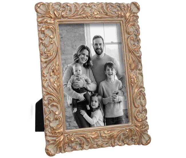 Porta fotos 10x15 dorado 15,7x1,8x20,3h cm