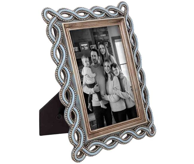 Porta fotos 10x15 azul 15,8x1,5x21,4h cm