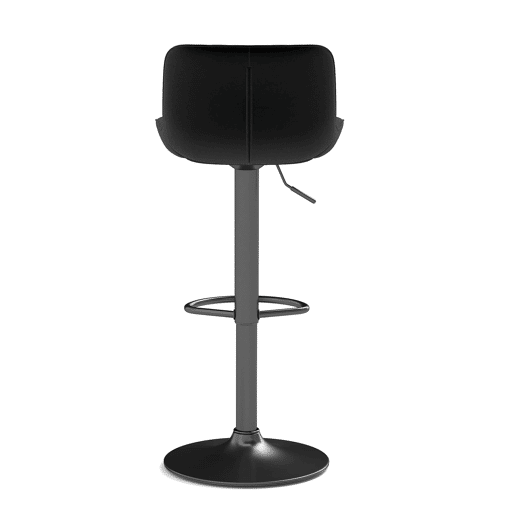 Banquetas de bar para sala de jantar, 4 unidades - estofadas em veludo, altura ajustável, giratórias 360° - preto