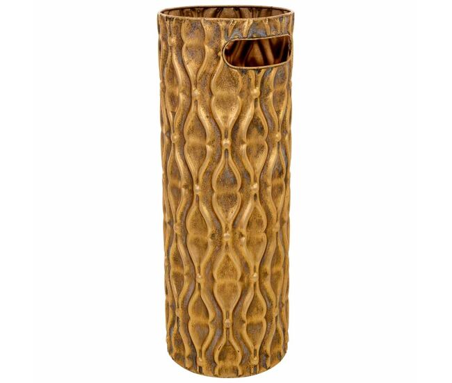 Paragüero de metal dorado 20x20x55h cm
