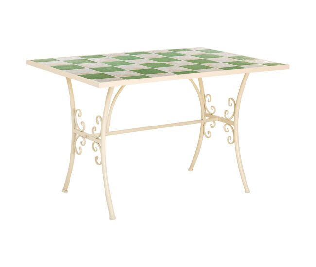 Mesa de mosaico y forja multicolor 120x80x75hcm