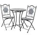 Conjunto mesa y 2 sillas de mosaico y forja Conjunto mesa y 2 sillas de mosaico y forja Naranja