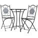 Conjunto mesa y 2 sillas de mosaico y forja Conjunto mesa y 2 sillas de mosaico y forja Naranja