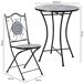 Conjunto mesa y 2 sillas de mosaico y forja Conjunto mesa y 2 sillas de mosaico y forja Naranja