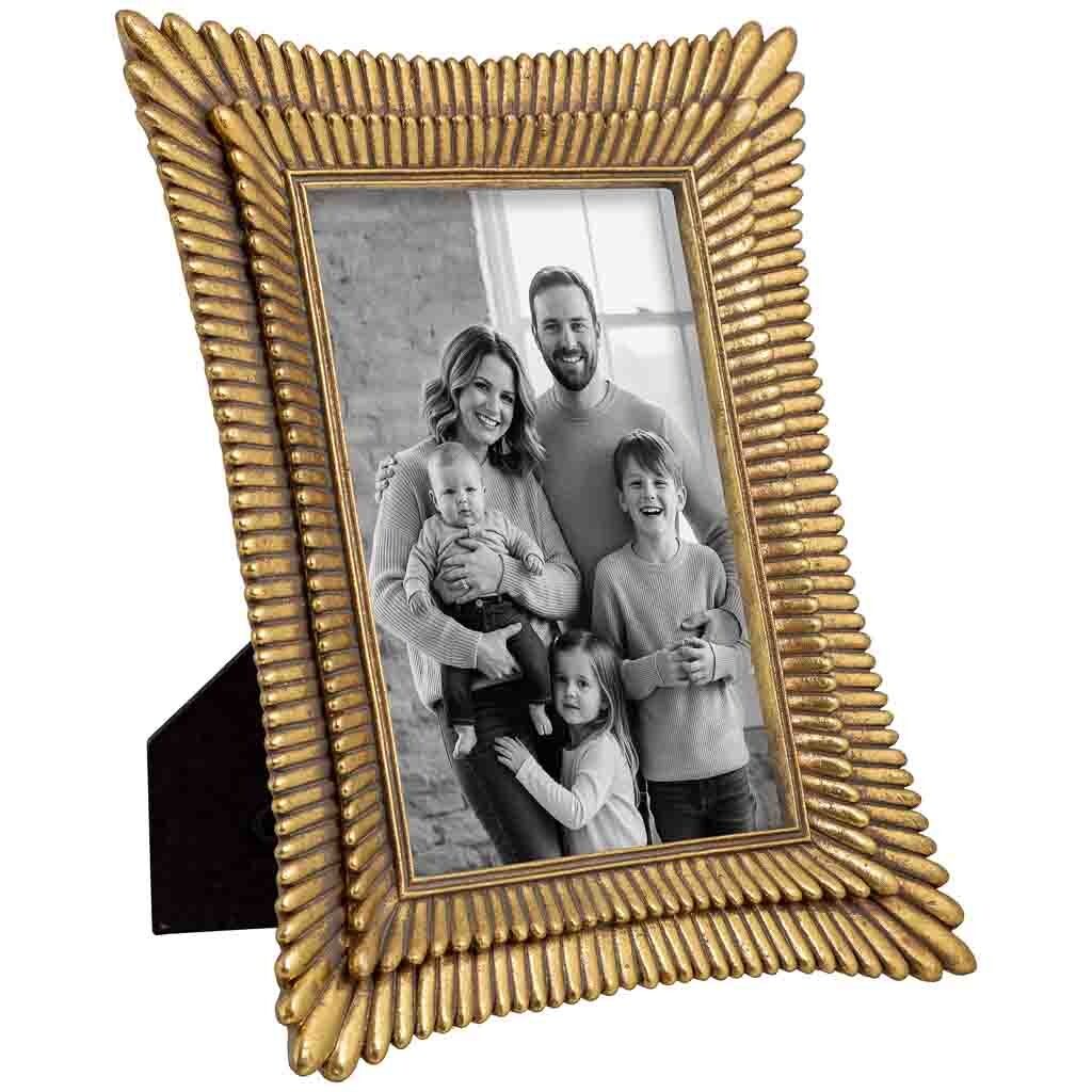 Porta fotos 10x15 dorado 16,6x1,8x21,5h cm