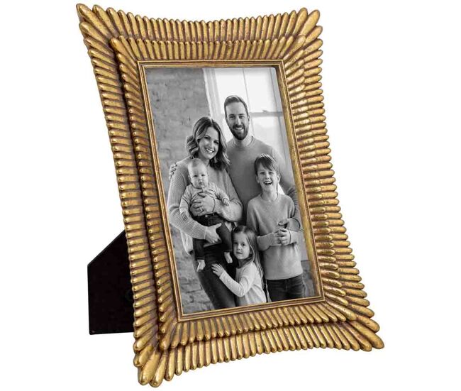 Porta fotos 10x15 dorado 16,6x1,8x21,5h cm