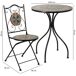 Conjunto mesa y 2 sillas de mosaico y forja Conjunto mesa y 2 sillas de mosaico y forja Marrón