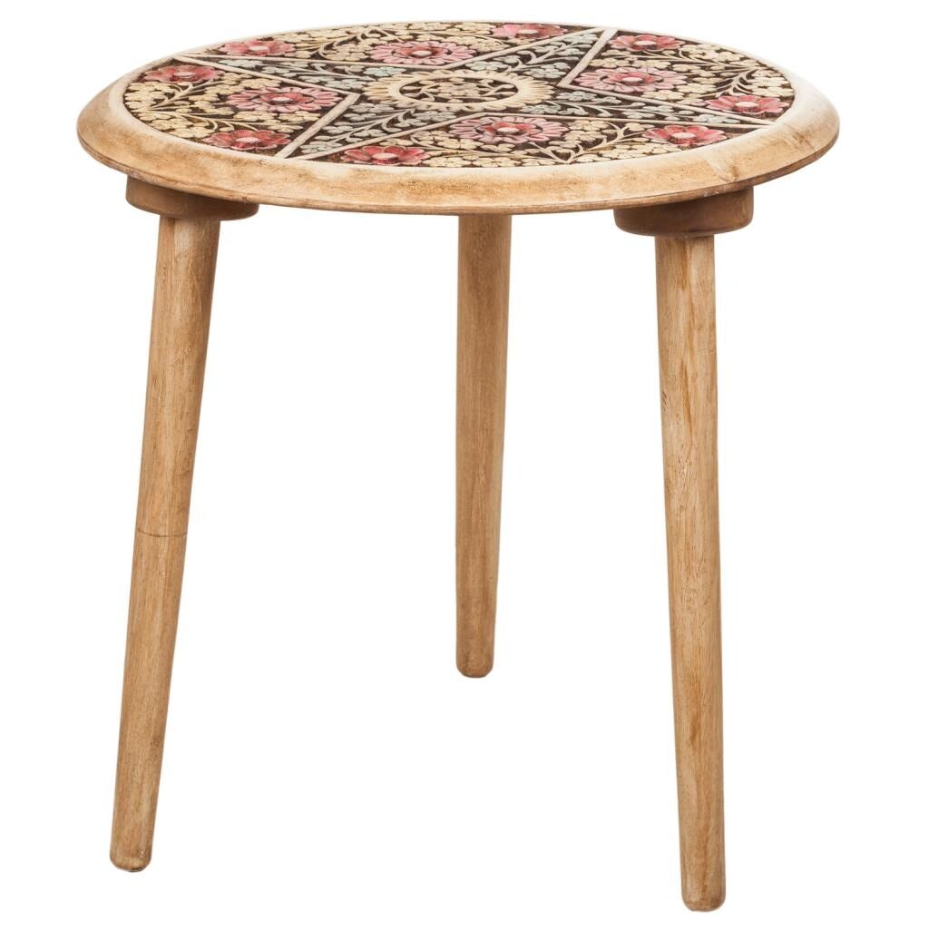 Mesa de centro de madera artesanal 45x45