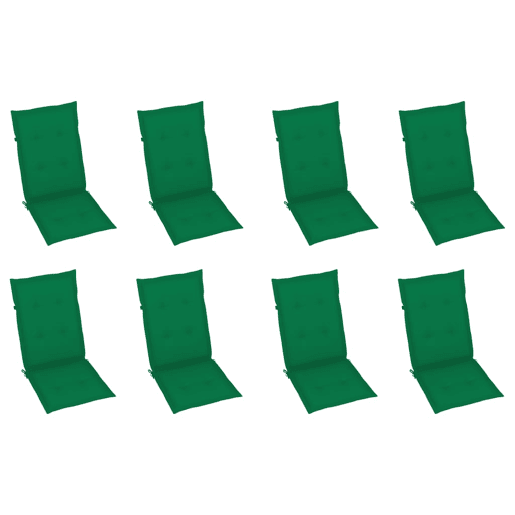 Cadeiras de jardim - Cadeiras de exterior dobráveis c almofadões 8 pcs acácia maciça