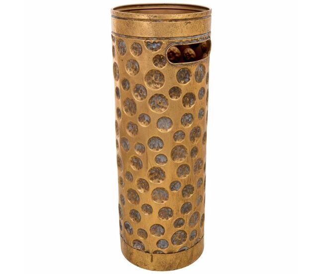 Paragüero de metal dorado 20x20x55h cm