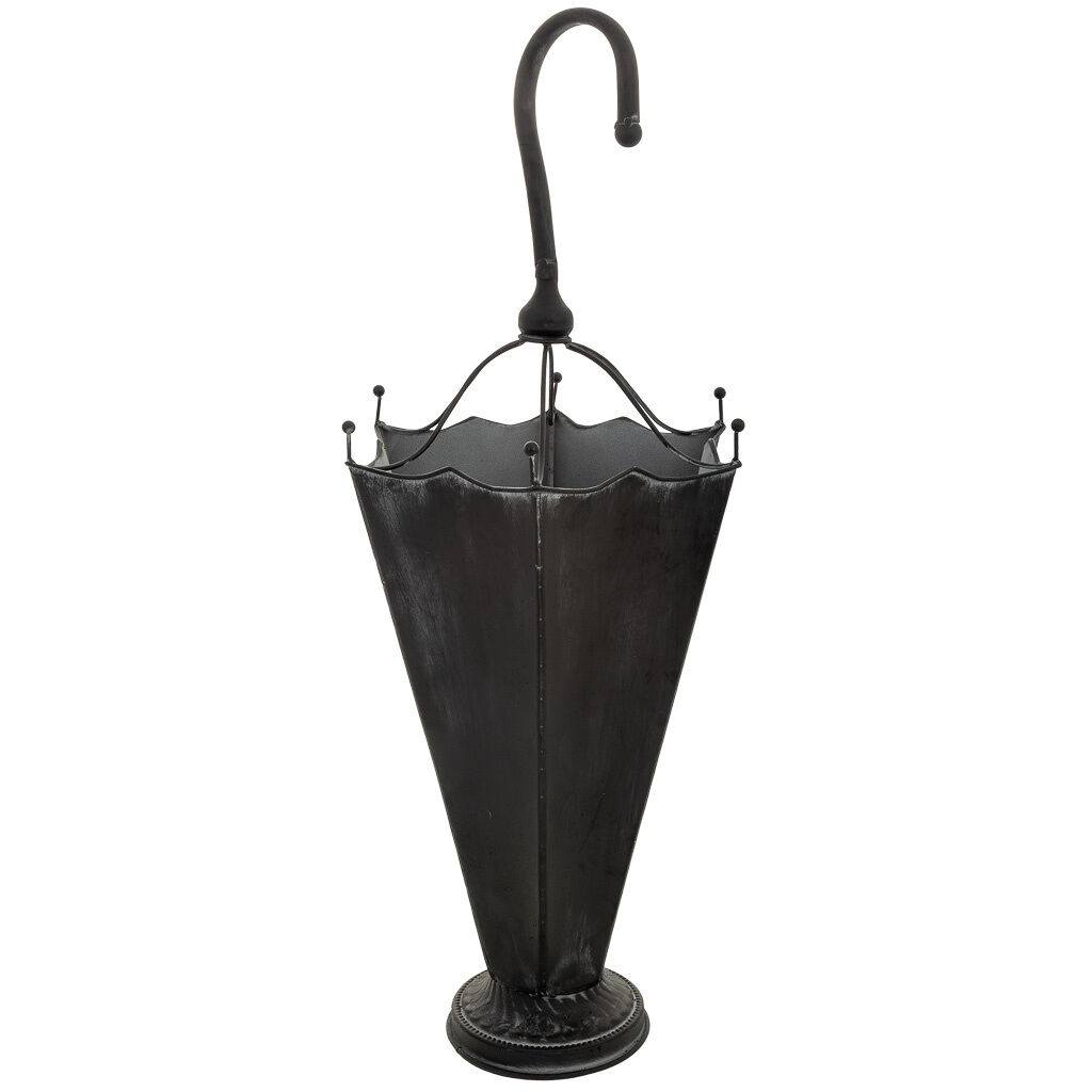 Paragüero de metal negro 32.5x28.5x81.5h cm