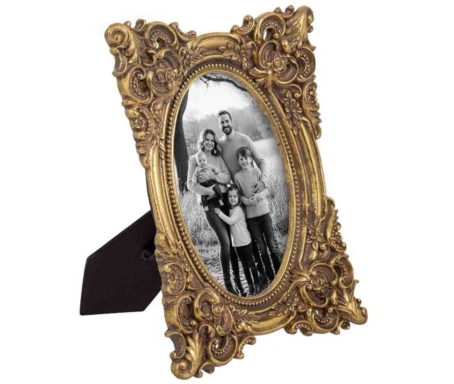 Porta fotos 10x15 dorado 16x2,9x21h cm