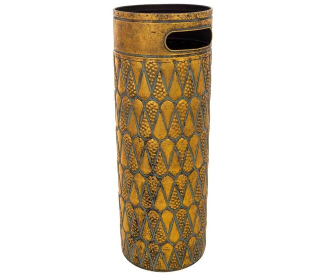 Paragüero de metal dorado 20x20x55h cm
