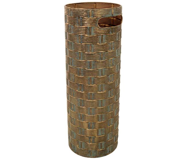 Paragüero de metal marrón 20.5x20.5x50h cm