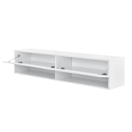 Prateleira de parede 2 gavetas portas móvel de suporte TV 140 cm branco 03_0005184 Prateleira de parede 2 gavetas portas móvel de suporte TV 140 cm branco 03_0005184