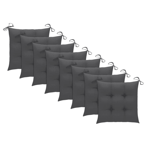 Cadeiras de exterior - Cadeiras de jardim dobráveis c almofadões 8pcs acácia maciça