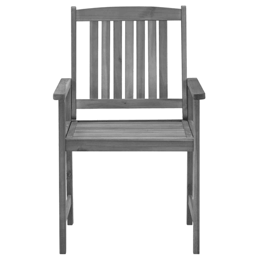 Cadeiras de jardim - Cadeiras de exterior com almofadões 4 pcs acácia maciça cinza