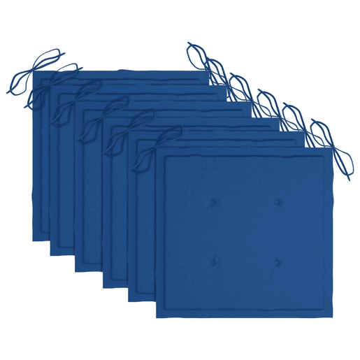 Cadeiras de jantar p jardim - Cadeiras de exterior 6 pcs c almofadões acácia maciça