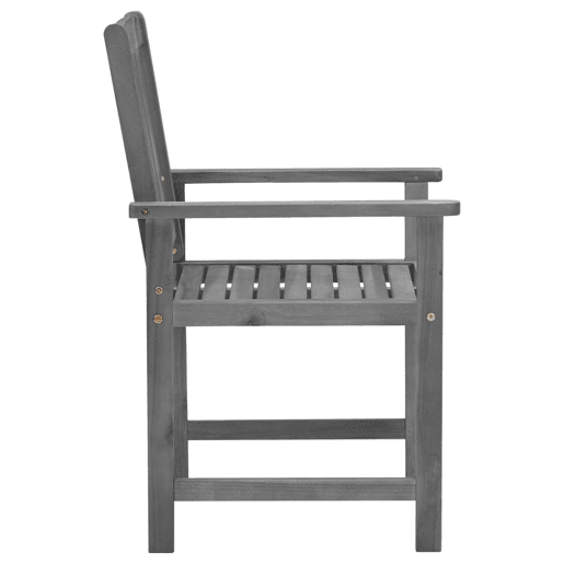 Cadeiras de jardim - Cadeiras de exterior com almofadões 4 pcs acácia maciça cinza