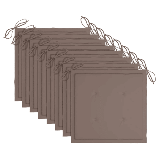 Cadeiras de jantar p jardim - Cadeiras de exterior 8 pcs c almofadões acácia maciça
