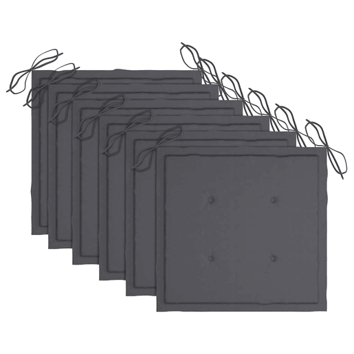 Cadeiras de jantar p jardim - Cadeiras de exterior 6 pcs c almofadões acácia maciça